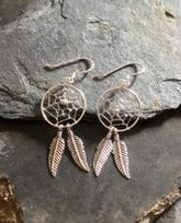 Dreamcatcher Earrings - Sterling Silver - Majestico Gifts